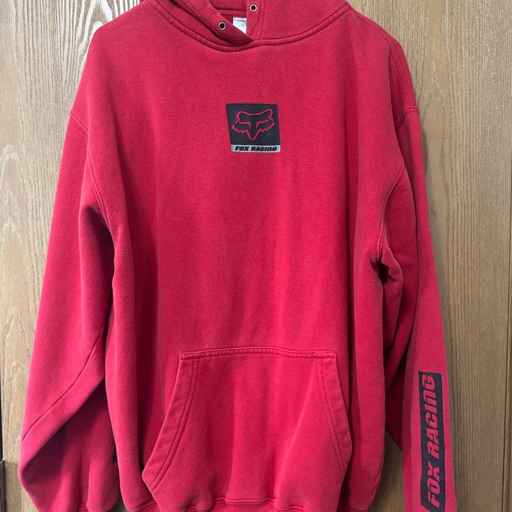 Vintage Fox Racing Bold Red Men's Hoodie